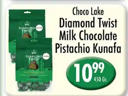 Garden Fresh Market Choco Lake Diamond Twist Milk Chocolate Pistachio Kunafa offer