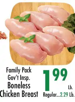 Garden Fresh Market Family Pack Gov't Insp. Boneless Chicken Breast offer