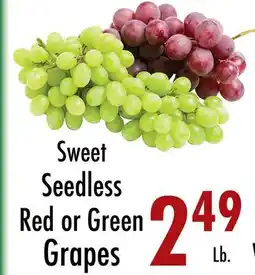 Garden Fresh Market Sweet Seedless Red or Green Grapes offer