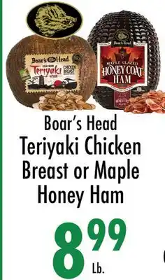 Garden Fresh Market Boar's Head Teriyaki Chicken Breast or Maple Honey Ham offer