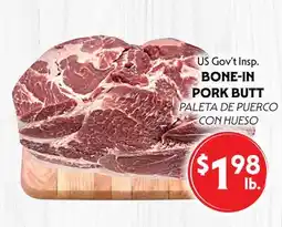 La Chiquita Food Market US Gov't Insp. BONE-IN PORK BUTT offer