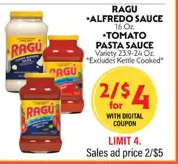 La Chiquita Food Market RAGÚ ALFREDO SAUCE 16 Oz. TOMATO PASTA SAUCE offer
