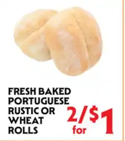 La Chiquita Food Market FRESH BAKED PORTUGUESE RUSTIC OR WHEAT ROLLS offer