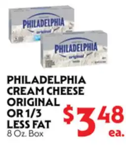 La Chiquita Food Market PHILADELPHIA CREAM CHEESE ORIGINAL OR 1/3 LESS FAT offer