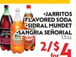 La Chiquita Food Market JARritos FLAVORED SODA • SIDRAL MUNDET • SANGRIA SEÑORIAL offer