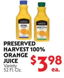 La Chiquita Food Market PRESERVED HARVEST 100% ORANGE JUICE offer