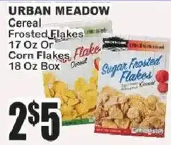 Urban meadow cereal frosted flakes