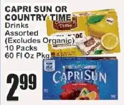 Food Universe Capri Sun or Country Time Drinks offer