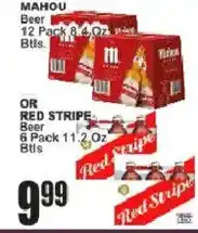 Food Universe Mahou Beer or Red Stripe Beer offer