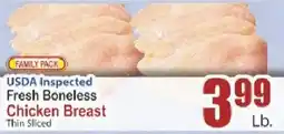 Food Universe Usda inspected fresh boneless chicken breast offer