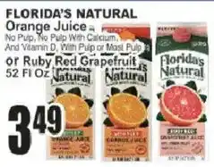 Food Universe Florida's Natural Orange Juice or Ruby Red Grapefruit offer