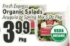 Food Universe Fresh Express organic salads offer