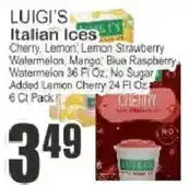 Food Universe Luigi's italian ices offer