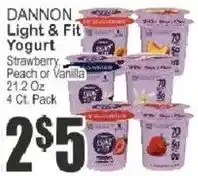 Food Universe Dannon light & fit yogurt offer