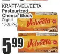 Food Universe Kraft-velveeta pasteurized cheese block original offer