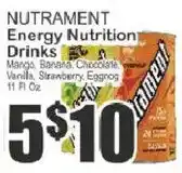 Food Universe Nutrament energy nutrition drinks offer