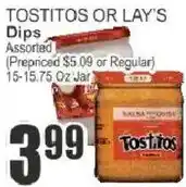 Food Universe Tostitos or Lay's Dips Assorted offer