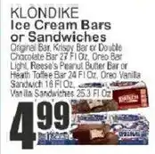Food Universe Klondike ice cream bars or sandwiches offer