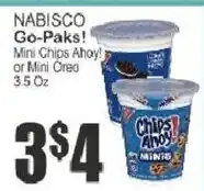 Food Universe Nabisco Go-Paks! Mini Chips Ahoy! or Mini Oreo offer