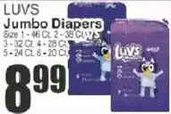 Food Universe Luv's jumbo diapers offer