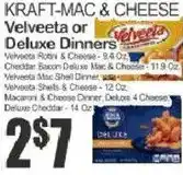 Food Universe Kraft mac & cheese velveeta or deluxe dinners offer