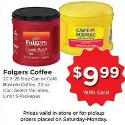 Ralphs Folgers Coffee offer