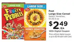 Ralphs Post large size cereal offer