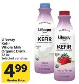Albertsons Lifeway Kefir Whole Milk Organic Drink offer