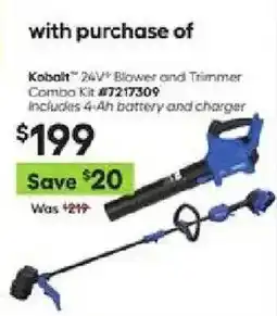 Lowe's Kobalt 26V Blower and Trimmer Combo Kit offer