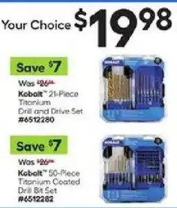 Lowe's Kobalt 21-Piece Titanium Drill and Drive Set offer