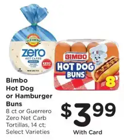 Ralphs Bimbo Hot Dog or Hamburger Buns offer