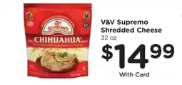 Ralphs V&V Supremo shredded cheese offer