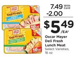 Ralphs Oscar Mayer Deli Fresh Lunch Meat offer