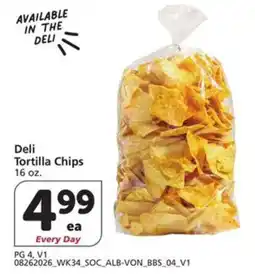 Albertsons Deli Tortilla Chips offer