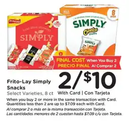 Ralphs Frito-Lay Simply Snacks offer
