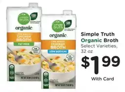 Ralphs Simple Truth Organic Broth offer