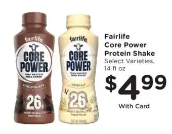 Fairlife core power protein shake