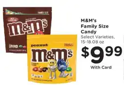 Ralphs M&M's Family Size Candy offer