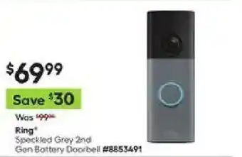 Ring Speckled Grey 2nd Gen Battery Doorbell