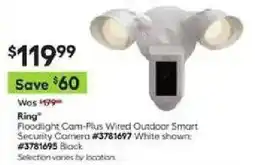 Lowe's Ring Floodlight Cam-Plus Wired Outdoor Smart Security Camera offer