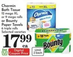 Pavilions Charmin Bath Tissue or Bounty Paper Towels offer