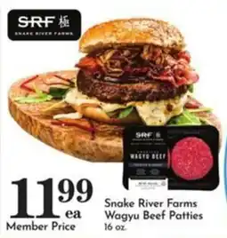 Pavilions Snake River Farms Wagyu Beef Patties offer
