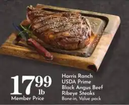 Pavilions Harris Ranch USDA Prime Black Angus Beef Ribeye Steaks offer