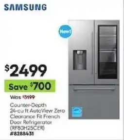 Lowe's Samsung counter-depth 24-cu ft autoview zero clearance fit french door refrigerator offer