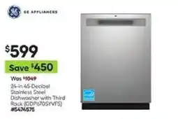 Lowe's Ge Appliances 24-in 45-Decibel Stainless Steel Dishwasher with Third Rock offer