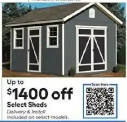 Lowe's Select Sheds offer