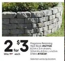 Lowe's Flagstone Retaining Wall Block offer