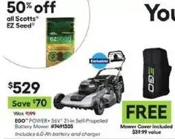 Lowe's Ego power + 56v 21-in self-propelled battery mower offer
