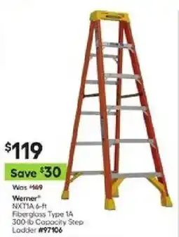 Lowe's Werner NXTIA 6-ft Fiberglass Type 1A 300-lb Capacity Step Ladder offer