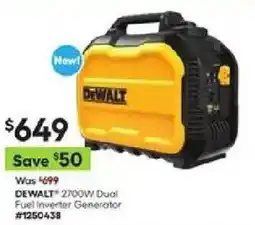 Lowe's DeWalt 2700w dual fuel inverter generator offer